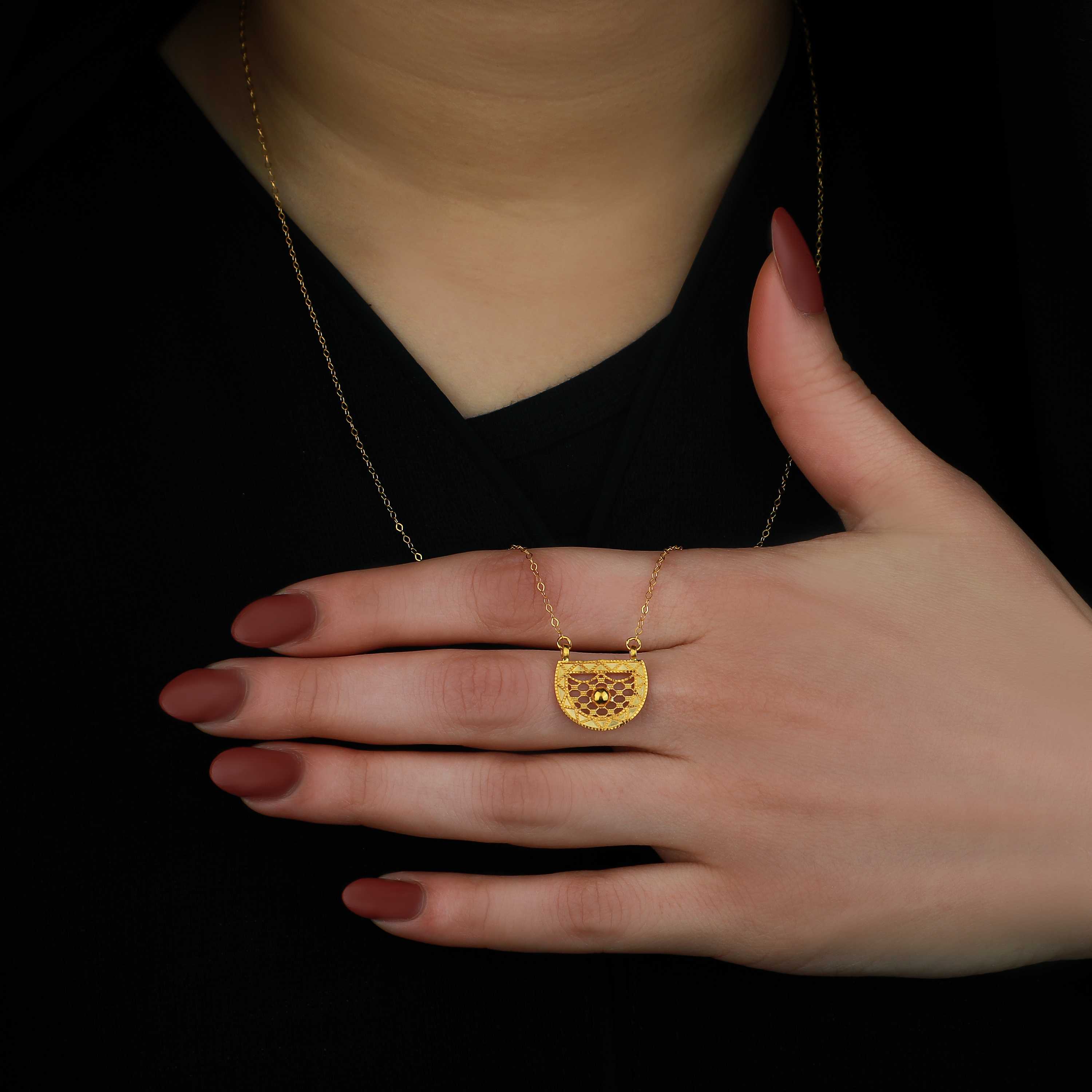 21 karat gold necklace, Turkish made - (H-0775)